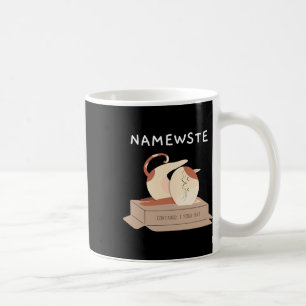 Namaste Yoga Om Cat Pose Asana Kitty Funny Gift Bl Coffee Mug
