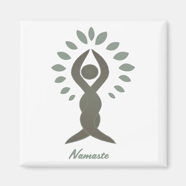 Namaste Yoga Tree Magnet (Front)