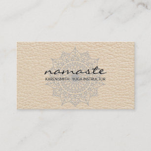 Namaste Yoga Tribal Pattern Business Card