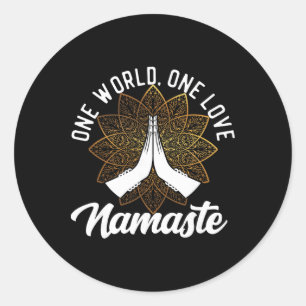 Namaste - Yoga Zen Mindfulness - Namaste  Classic Round Sticker