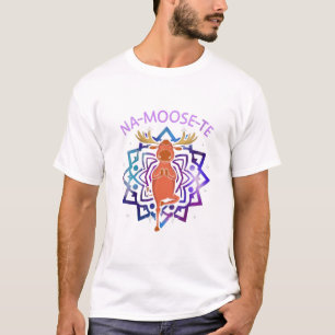 Namaste Zen Animal Funny Moose Yoga NA-MOOSE-TE T-Shirt
