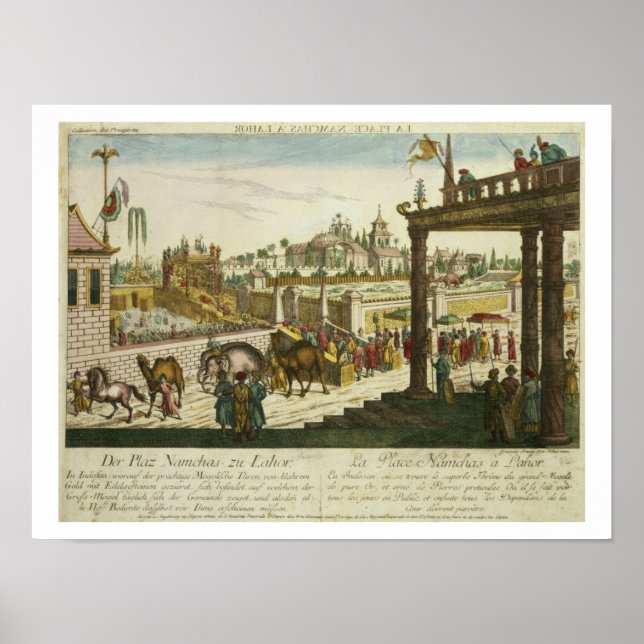 Namchas Place in Lahore, showing the golden throne Poster (Front)