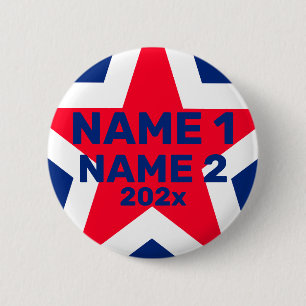 Name 1 Name 2 202x star USA politics Inch Round Button