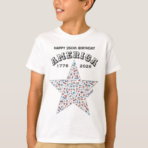 Name    250th Happy Birthday America Star Youth T-Shirt