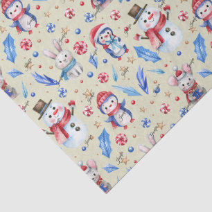 Name, 3 Sheets Tissue Paper Whimsical Christmas