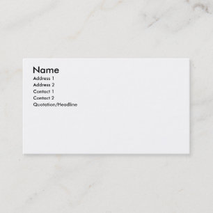 Name, Address 1, Address 2, Contact 1, Contact ... Business Card