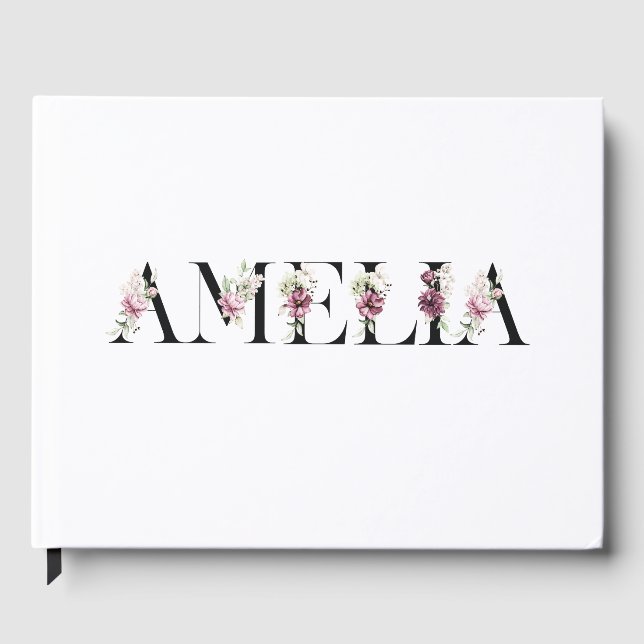 Name Amelia Guest Book (Front)