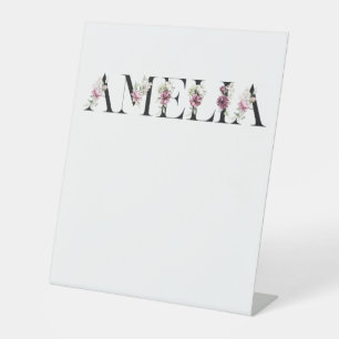 Name Amelia Pedestal Sign