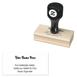 Name and Address Customizable Rubber Stamp