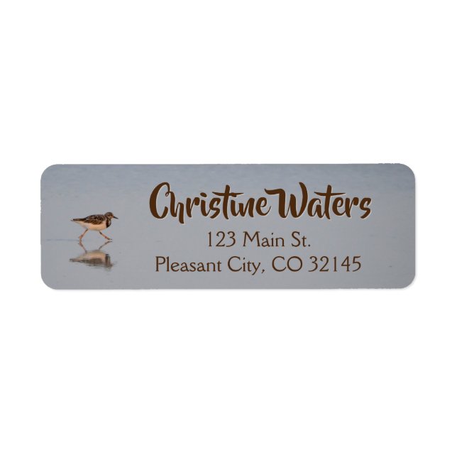 Name and Address on Sandpiper Return Address Label (Front)