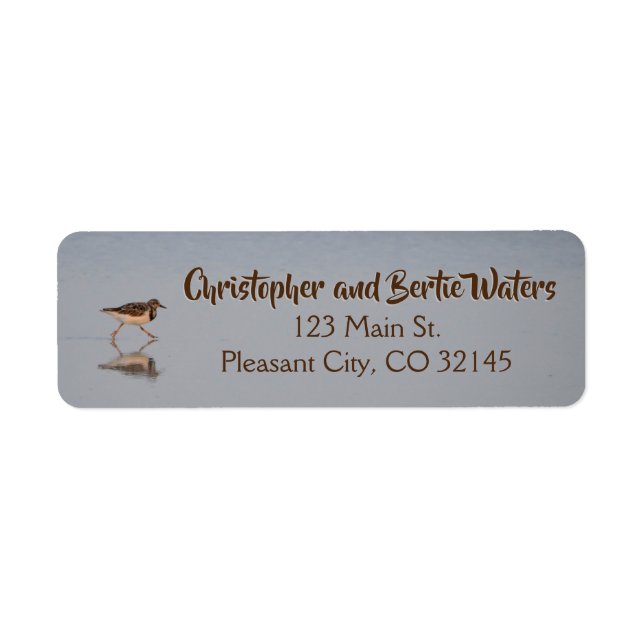 Name and Address on Sandpiper Return Address Label (Front)