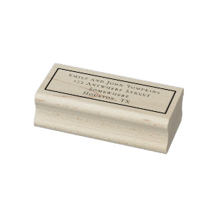 Name and address rubber stamp