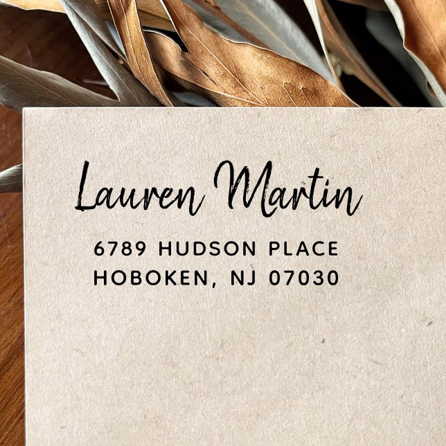 Name and Address Stamp Simple Modern Typograpy (Creator Uploaded)