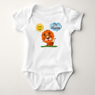 Name and Age T Shirts for Kids with Cute Lion