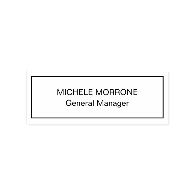 Name and Designation Rubber Stamp for Desk Use (Stamped)