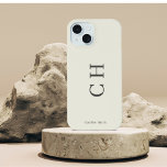 Name and Initial Minimalist<br><div class="desc">Personalized with first name and initial minimalist on ecru white neutral background iphone case, perfect for birthdays or any special occasion. This custom case allows you to add a name and initials, making it a unique and personalized gift. Sleek typography, it combines modern style with functionality.</div>