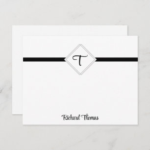 Name and Initial Personalized Note Cards 