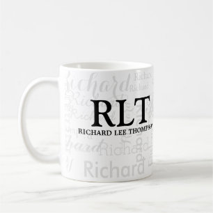 Name and Initials Personalized Modern Monogram Mug