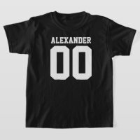 Name and Jersey Number Front Back T-Shirt