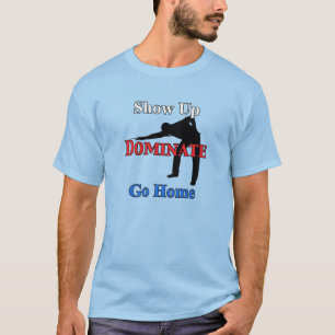 Name and Number on Back Serious Pool Player T-Shirt
