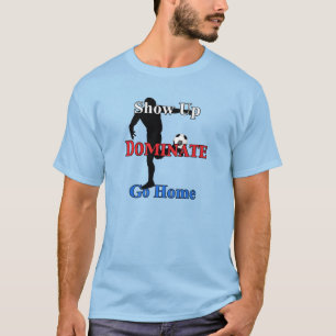 Name and Number on Back Serious Soccer Player T-Shirt