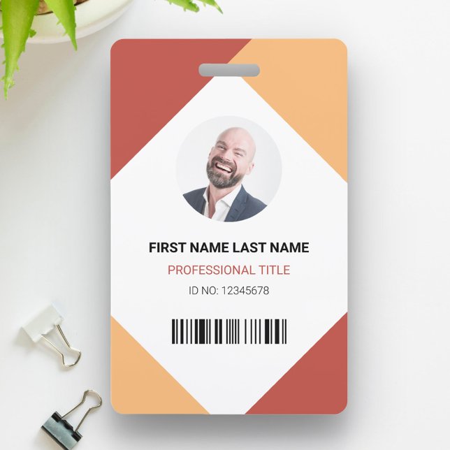 Name and Photo Professional Employee ID Card Badge (Creator Uploaded)