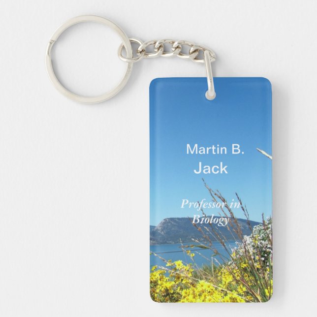 name and professional title keychain (Front)