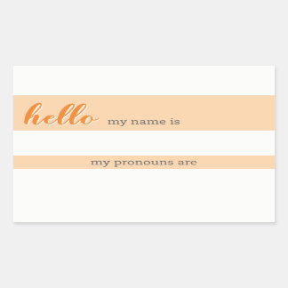 Name and Pronoun Tag – Orange