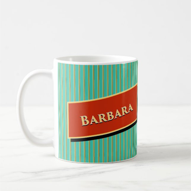 Name and Zodiac sign Barbara Aries Coffee Mug (Left)