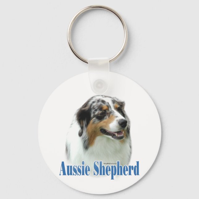 Name Australian Shepherd  Keychain (Front)