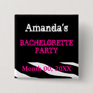 Name Bachelorette Party 2 Inch Square Button
