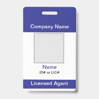 Name Badge Basic Insurance or Real Estate