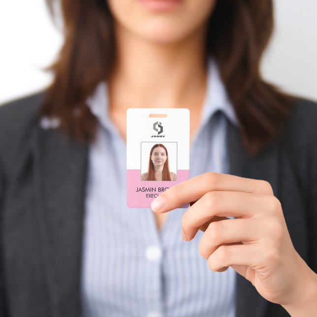 Name Badge Card & Custom QR Code Employee (Presented)