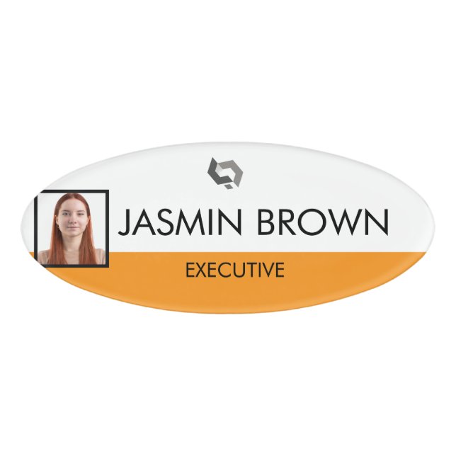 Name Badge Card & Custom QR Code Employee (Front)