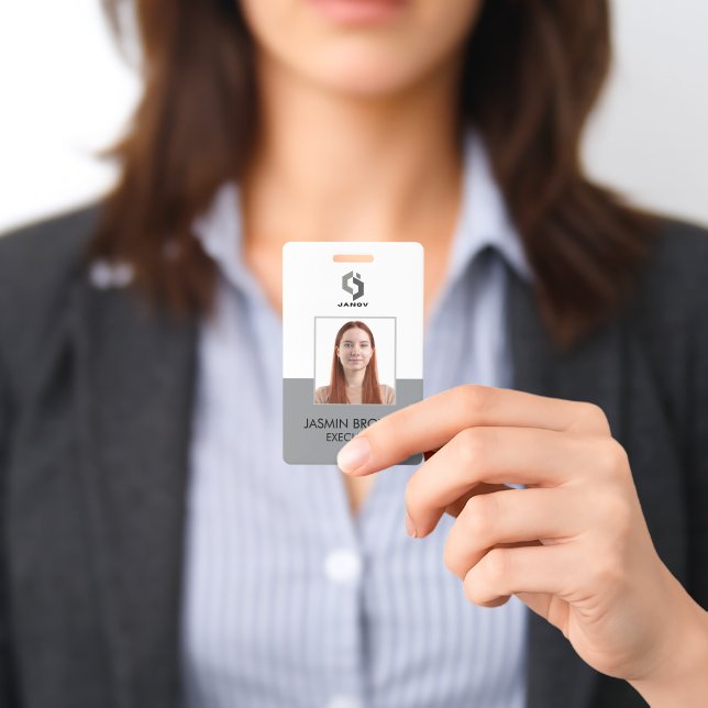 Name Badge Card & Custom QR Code Employee (Presented)