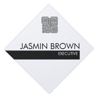 Name Badge Card & Custom QR Code Name Tag Graduation Cap Topper