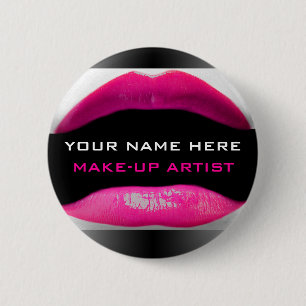 Name Badge For Make-Up Artists 2 Inch Round Button