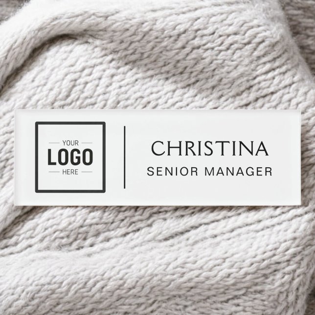 Name Badge Magnet Custom Logo Employee Name Tag (Creator Uploaded)