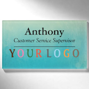 Name Badge Magnet Custom Logo Employee Staff Large