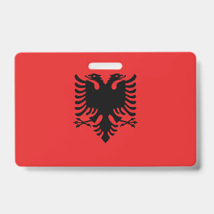 Name Badge with flag of Albania