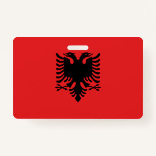 Name Badge with flag of Albania