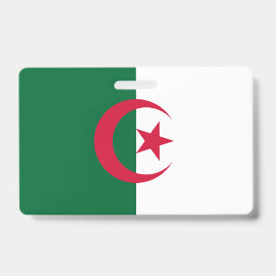 Name Badge with flag of Algeria