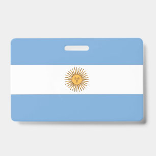 Name Badge with flag of Argentina