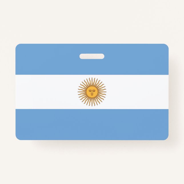 Name Badge with flag of Argentina (Front)