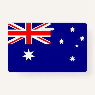 Name Badge with flag of Australia