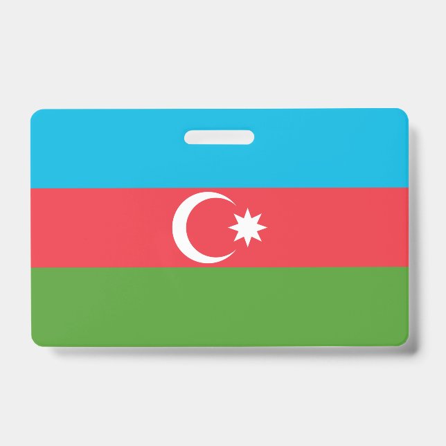 Name Badge with flag of Azerbaijan (Front)