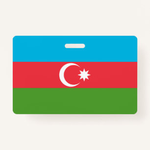 Name Badge with flag of Azerbaijan