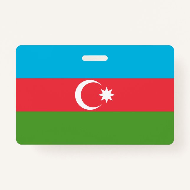 Name Badge with flag of Azerbaijan (Front)