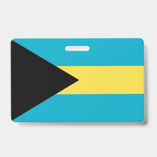 Name Badge with flag of Bahamas