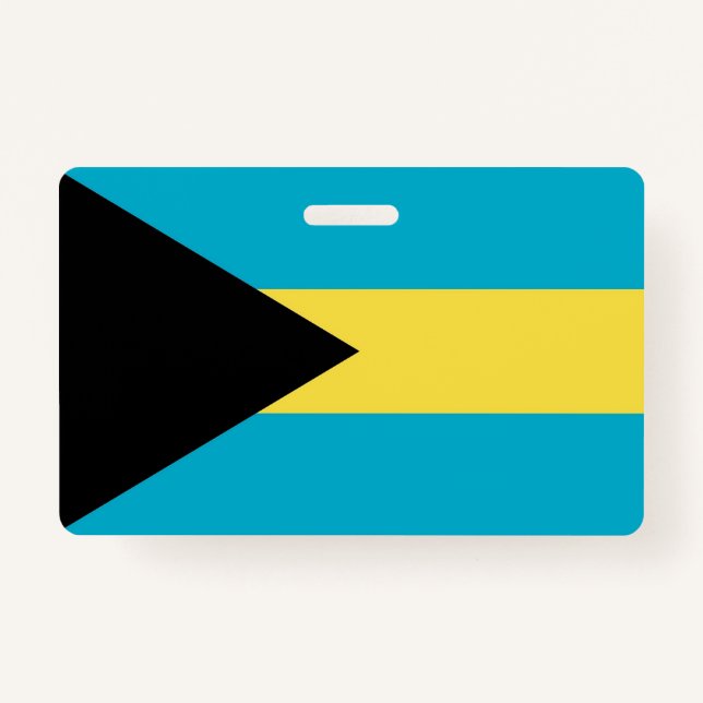 Name Badge with flag of Bahamas (Front)